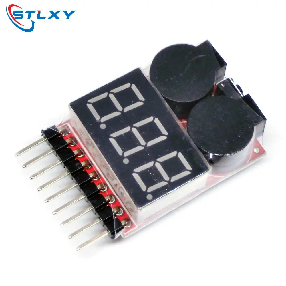 For 1S/2s/3s/4s/5s/6s/7s/8s Low Voltage Buzzer Alarm Lipo Battery Voltage Indicator Tester 3.7v 7.4v 11.1v