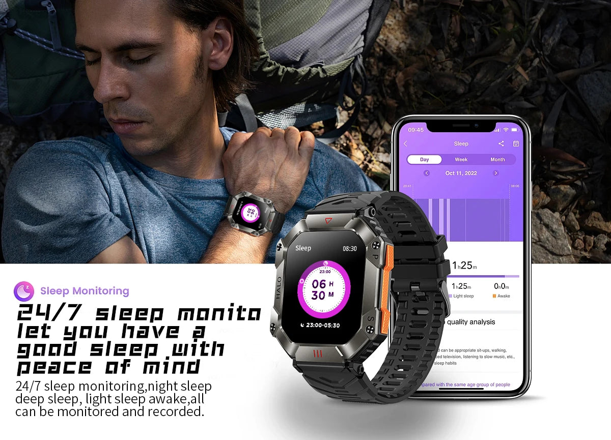 New Smartwatch 2.0 Inch Screen Health Monitoring Watches IP68 Waterproof Sport Fitness Smart Watch For Men Women Reloj Hombre