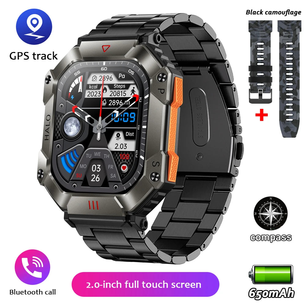 New Smartwatch 2.0 Inch Screen Health Monitoring Watches IP68 Waterproof Sport Fitness Smart Watch For Men Women Reloj Hombre