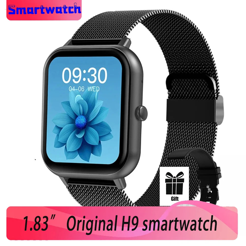 2024 New H9 Plus For Xiaomi Bluetooth Call Sport Watches Heart Rate Smart Watch Samrtwatch Women Watch Man Watch Jam Smart Watch