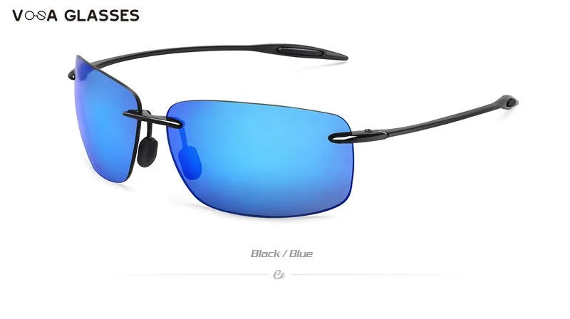 New Fashion UV400 Classic Sports Rimless Sunglasses Men Women Male Driving Golf Rectangle Ultralight Frame Sun Glasses Vintage