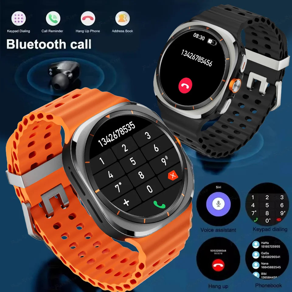 2024New Galaxy Watch 7 Ultra Smart Watch Men Compass GPS NFC 1.53"AMOLED HD Screen Fitness Tracker Health Smartwatch For Samsung