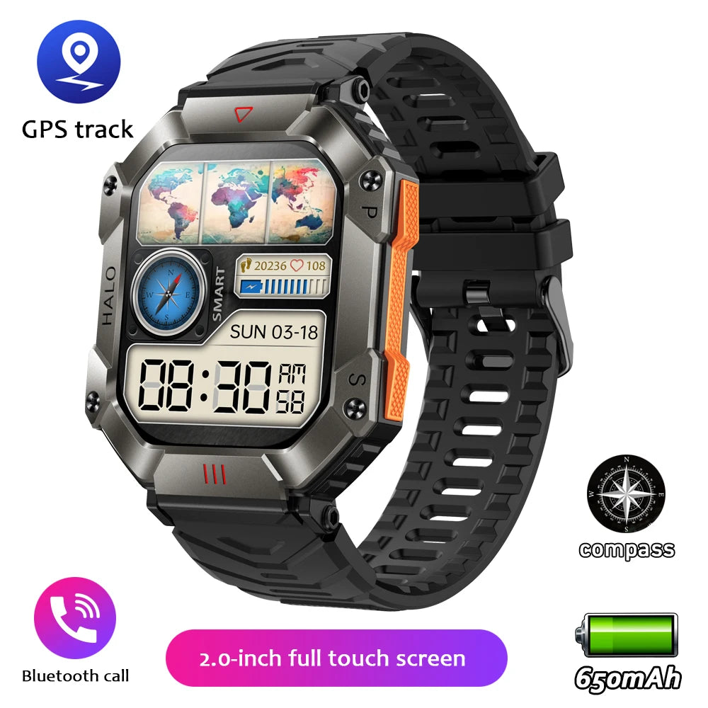 New Smartwatch 2.0 Inch Screen Health Monitoring Watches IP68 Waterproof Sport Fitness Smart Watch For Men Women Reloj Hombre