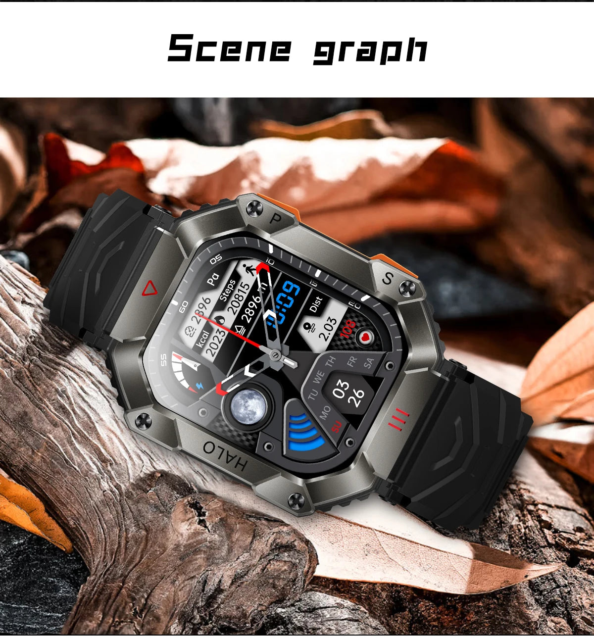 New Smartwatch 2.0 Inch Screen Health Monitoring Watches IP68 Waterproof Sport Fitness Smart Watch For Men Women Reloj Hombre