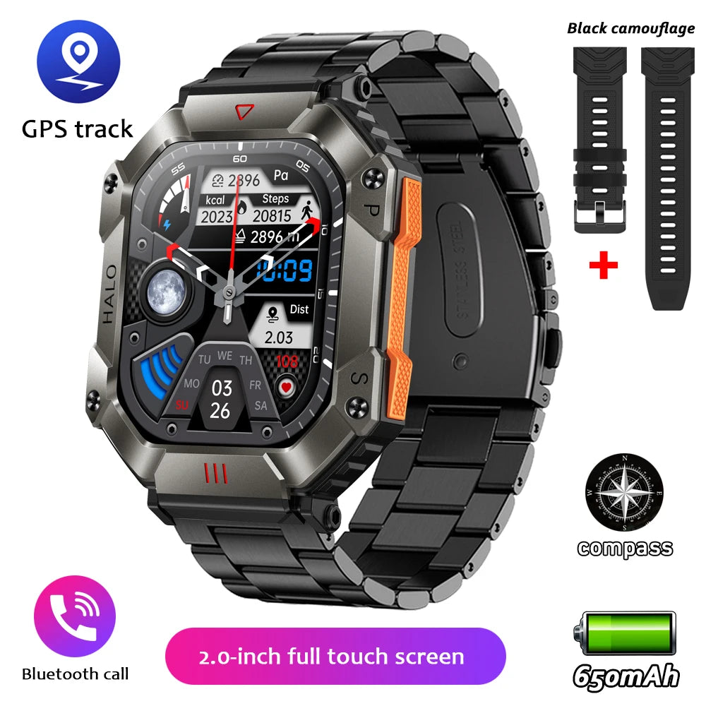 New Smartwatch 2.0 Inch Screen Health Monitoring Watches IP68 Waterproof Sport Fitness Smart Watch For Men Women Reloj Hombre