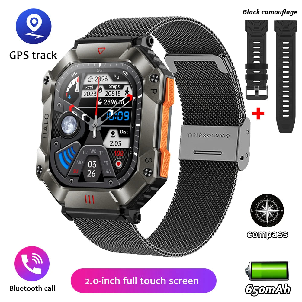 New Smartwatch 2.0 Inch Screen Health Monitoring Watches IP68 Waterproof Sport Fitness Smart Watch For Men Women Reloj Hombre